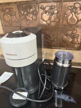 Nespresso Vertuo Coffee Maker with Aeroccino — White & Black